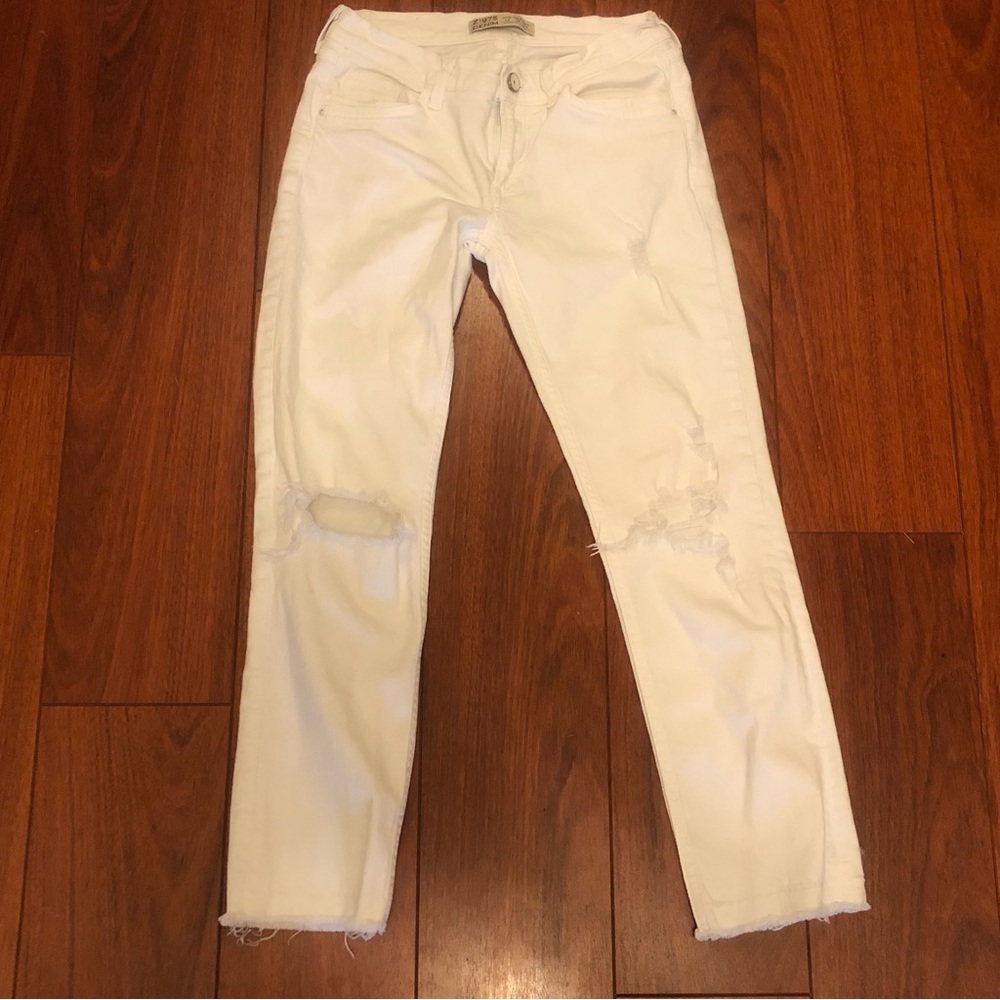 Zara Z1975 White Denim Jeans